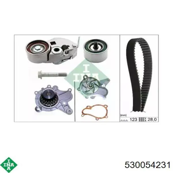 Correia do mecanismo de distribuição de gás, kit INA 530054231 preço, a partir de 214,47 USD