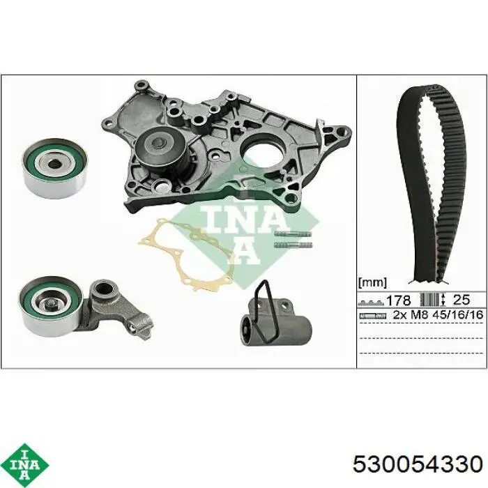 Correia do mecanismo de distribuição de gás, kit INA 530054330 preço, a partir de 313,43 USD
