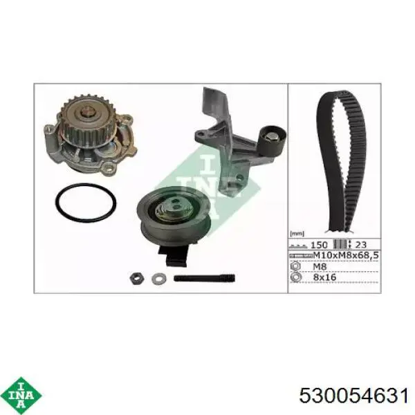 Correia do mecanismo de distribuição de gás, kit INA 530054631 preço, a partir de 201,98 USD
