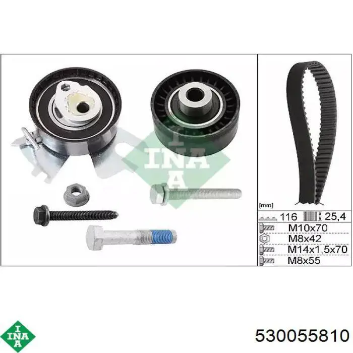 Correia do mecanismo de distribuição de gás, kit INA 530055810 preço, a partir de 83,22 USD