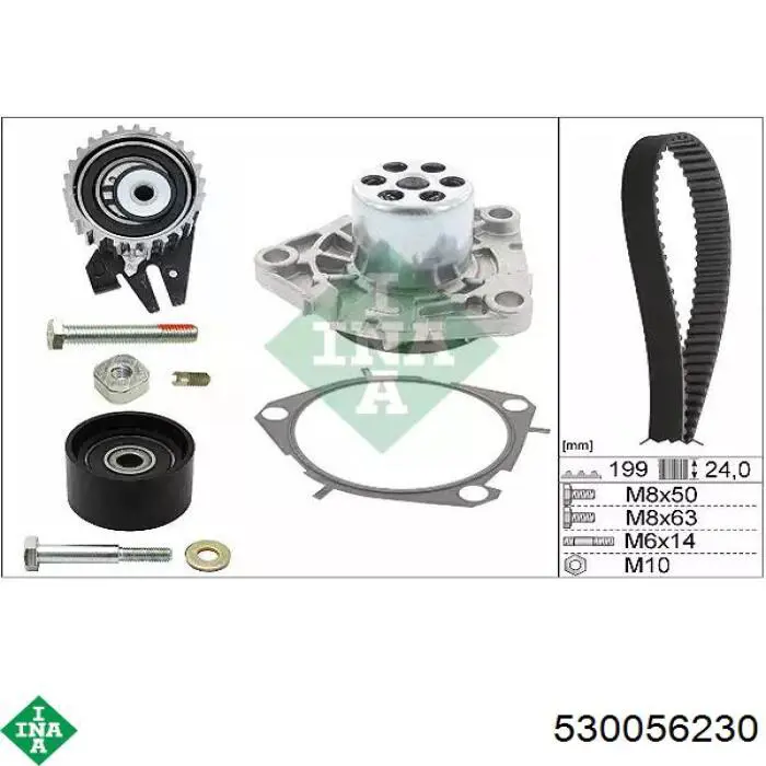 Correia do mecanismo de distribuição de gás, kit INA 530056230 preço, a partir de 113,63 USD