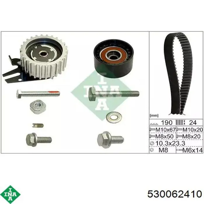 Correia do mecanismo de distribuição de gás, kit INA 530062410 preço, a partir de 86,38 USD