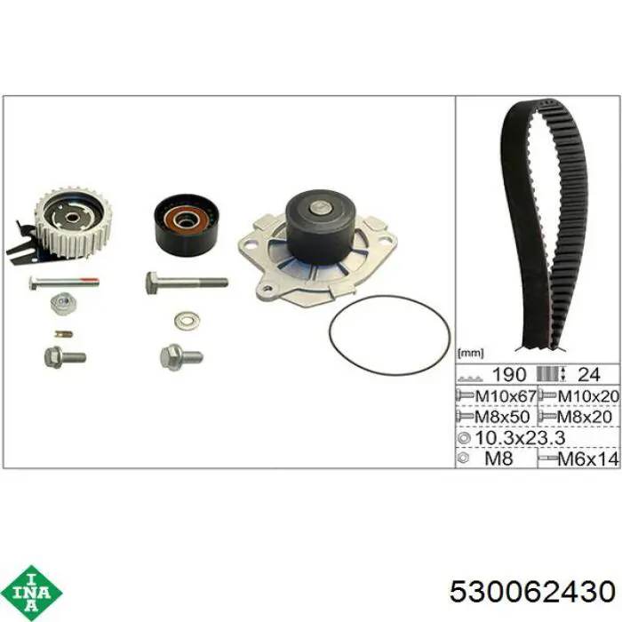 Correia do mecanismo de distribuição de gás, kit INA 530062430 preço, a partir de 101,76 USD