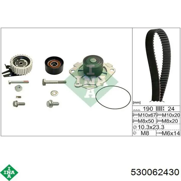 Compre 530062430 INA Correia do mecanismo de distribuição de gás, kit