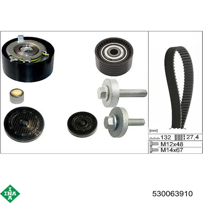 Compre 530063910 INA Correia do mecanismo de distribuição de gás, kit