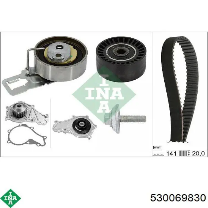 Correia do mecanismo de distribuição de gás, kit INA 530069830 preço, a partir de 120,84 USD