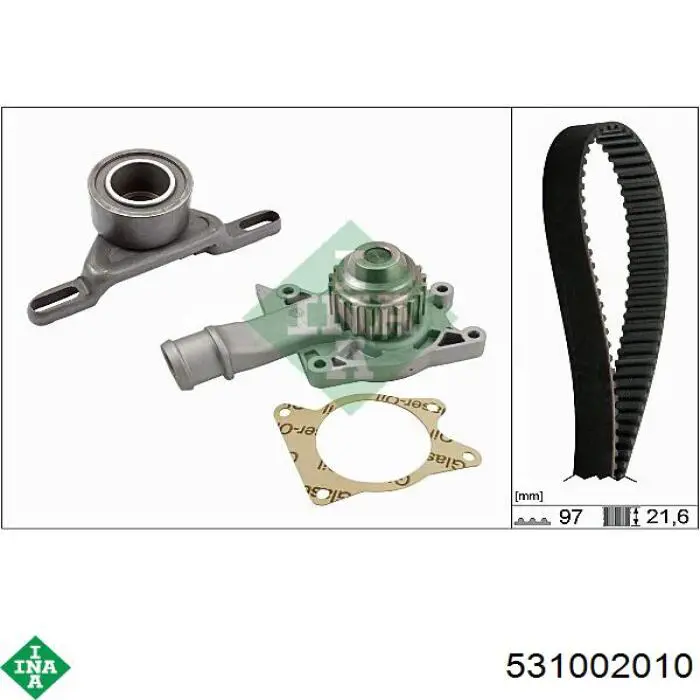 Rolo de reguladora de tensão da correia do mecanismo de distribuição de gás INA 531002010 preço, a partir de 40,86 USD