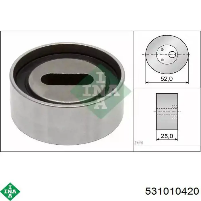 Rolo de reguladora de tensão da correia do mecanismo de distribuição de gás INA 531010420 preço, a partir de 19,68 USD