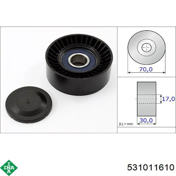 Compre 531011610 INA Rolo de reguladora de tensão da correia de transmissão