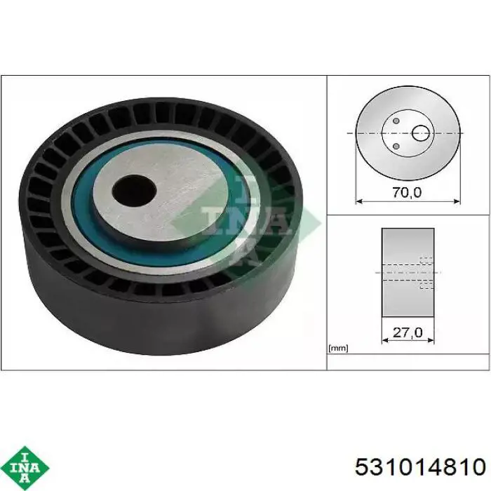 Rolo parasita da correia de transmissão INA 531014810 preço, a partir de 48,54 USD