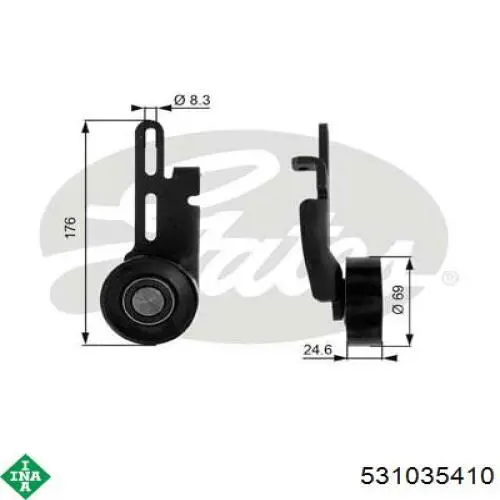 Compre 531035410 INA Rolo de reguladora de tensão da correia de transmissão