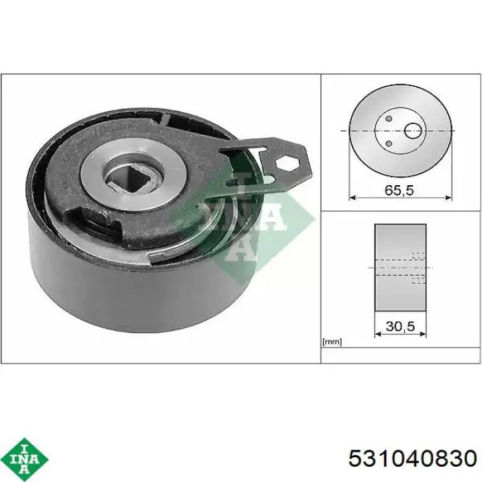 Rolo de reguladora de tensão da correia do mecanismo de distribuição de gás INA 531040830 preço, a partir de 44,17 USD