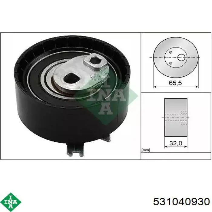 Rolo de reguladora de tensão da correia do mecanismo de distribuição de gás INA 531040930 preço, a partir de 43,33 USD