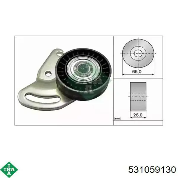 Rolo de reguladora de tensão da correia de transmissão INA 531059130 preço, a partir de 44,40 USD