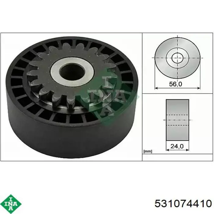 Rolo de reguladora de tensão da correia de transmissão INA 531074410 preço, a partir de 35,46 USD