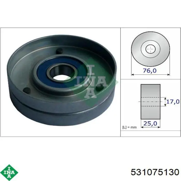 Compre 531075130 INA Rolo parasita da correia de transmissão