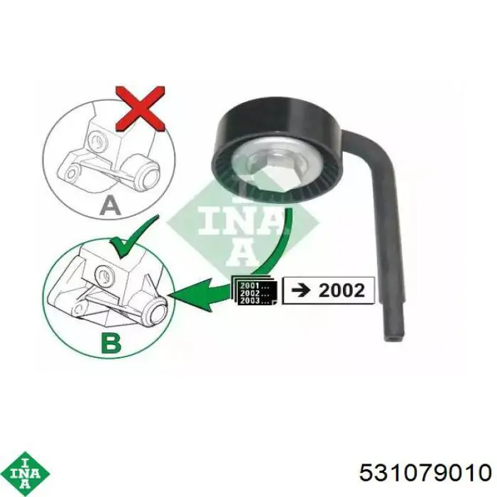 Rolo de reguladora de tensão da correia de transmissão INA 531079010 preço, a partir de 39,83 USD