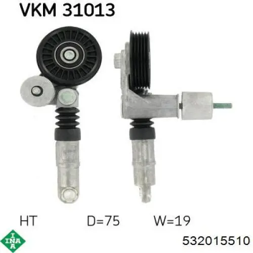 Compre 532015510 INA Rolo parasita da correia de transmissão