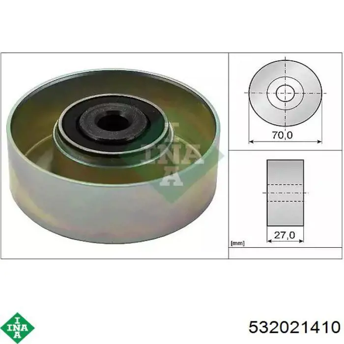 Rolo de reguladora de tensão da correia de transmissão INA 532021410 preço, a partir de 23,10 USD