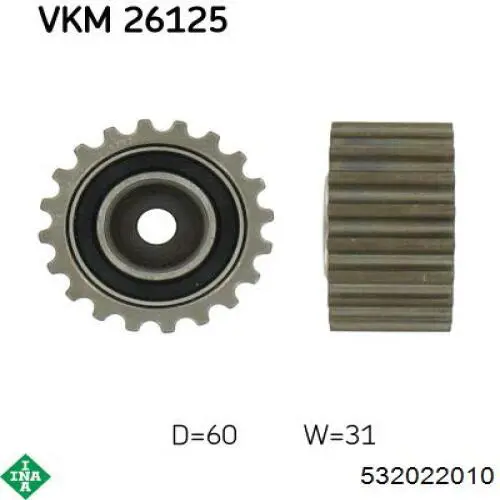 Rolo parasita da correia do mecanismo de distribuição de gás INA 532022010 preço, a partir de 24,83 USD