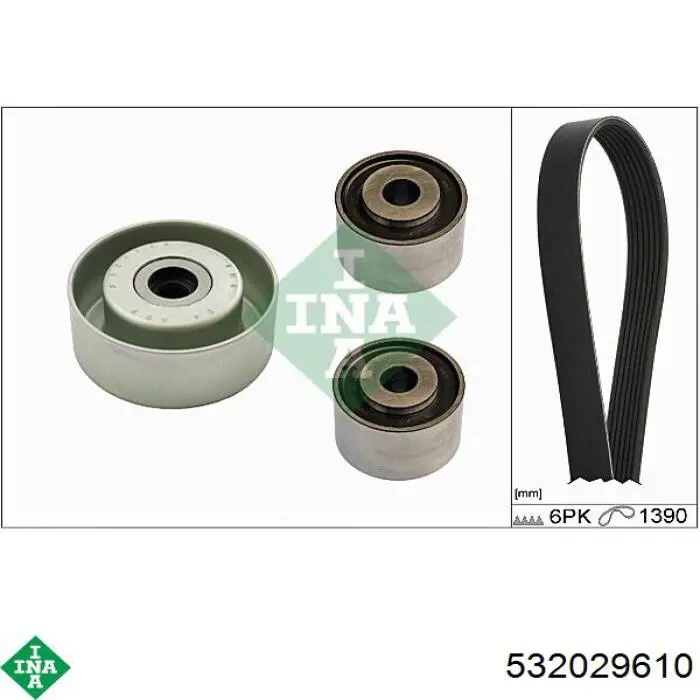 Compre 532029610 INA Rolo parasita da correia de transmissão