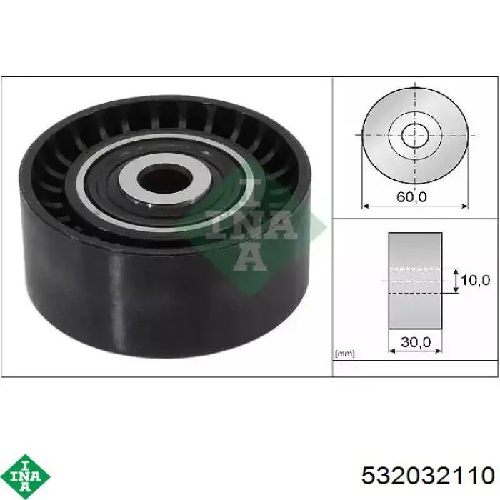 Rolo parasita da correia do mecanismo de distribuição de gás INA 532032110 preço, a partir de 23,49 USD