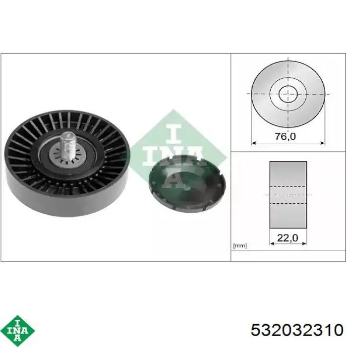 Rolo parasita da correia de transmissão INA 532032310 preço, a partir de 26,36 USD