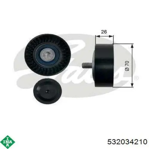 Compre 532034210 INA Rolo parasita da correia de transmissão