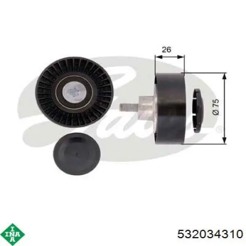 Rolo parasita da correia de transmissão INA 532034310 preço, a partir de 20,24 USD
