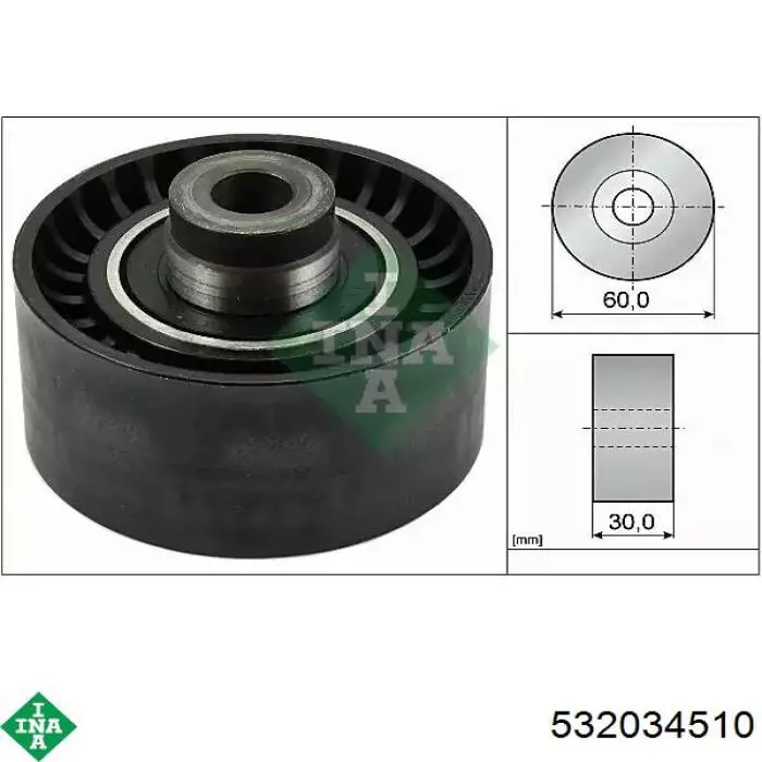 Rolo parasita da correia do mecanismo de distribuição de gás INA 532034510 preço, a partir de 25,66 USD