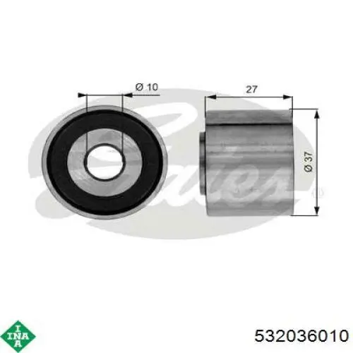 Compre 532036010 INA Rolo parasita da correia de transmissão