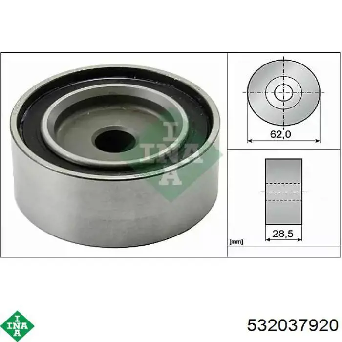 Rolo parasita da correia do mecanismo de distribuição de gás INA 532037920 preço, a partir de 20,08 USD