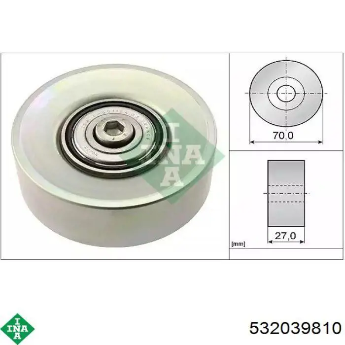 Rolo parasita da correia de transmissão INA 532039810 preço, a partir de 18,29 USD
