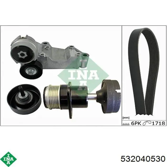 Compre 532040530 INA Rolo parasita da correia de transmissão