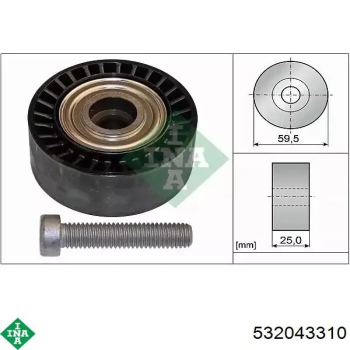 Rolo de reguladora de tensão da correia de transmissão INA 532043310 preço, a partir de 17,36 USD