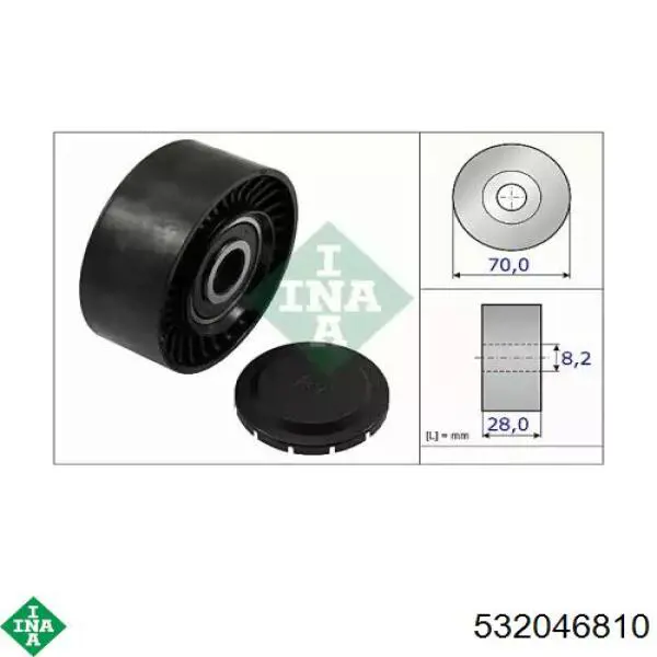 Rolo parasita da correia de transmissão INA 532046810 preço, a partir de 18,07 USD