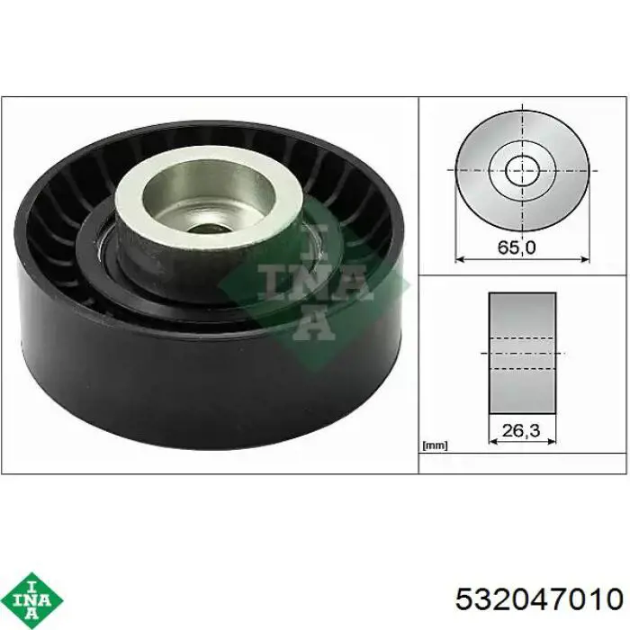 Rolo parasita da correia de transmissão INA 532047010 preço, a partir de 19,06 USD