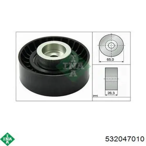 Compre 532047010 INA Rolo parasita da correia de transmissão