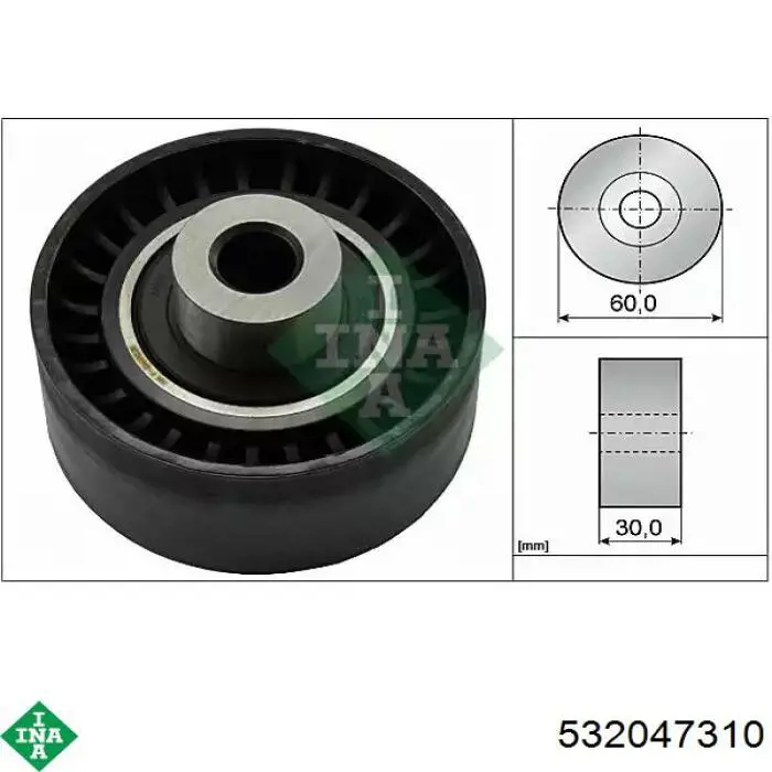 Rolo parasita da correia do mecanismo de distribuição de gás INA 532047310 preço, a partir de 20,65 USD