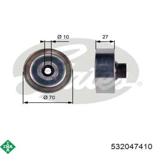 Compre 532047410 INA Rolo parasita da correia de transmissão