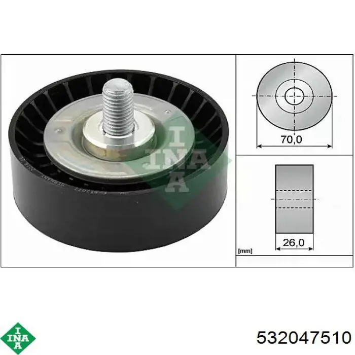 Rolo parasita da correia de transmissão INA 532047510 preço, a partir de 23,40 USD