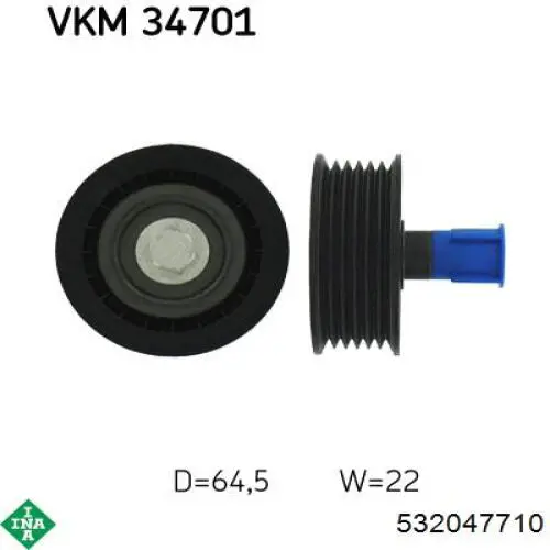Compre 532047710 INA Rolo parasita da correia de transmissão