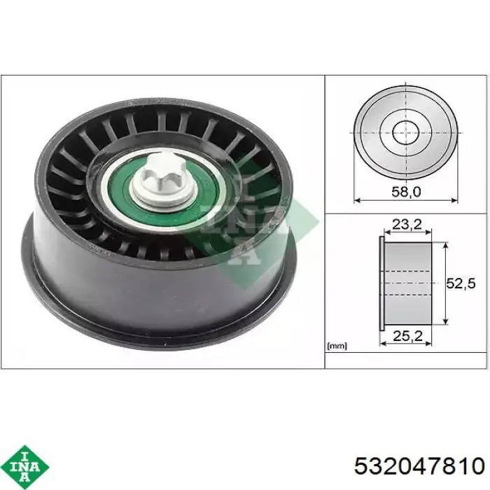 Rolo parasita da correia do mecanismo de distribuição de gás INA 532047810 preço, a partir de 21,46 USD