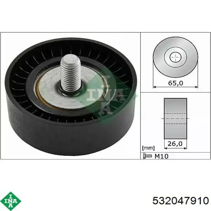 Rolo parasita da correia de transmissão INA 532047910 preço, a partir de 23,10 USD