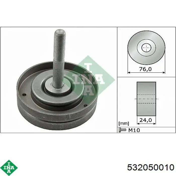 Rolo parasita da correia de transmissão INA 532050010 preço, a partir de 27,16 USD