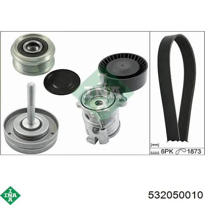 Compre 532050010 INA Rolo parasita da correia de transmissão