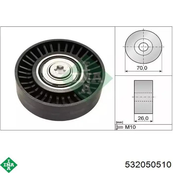 Rolo parasita da correia de transmissão INA 532050510 preço, a partir de 19,42 USD