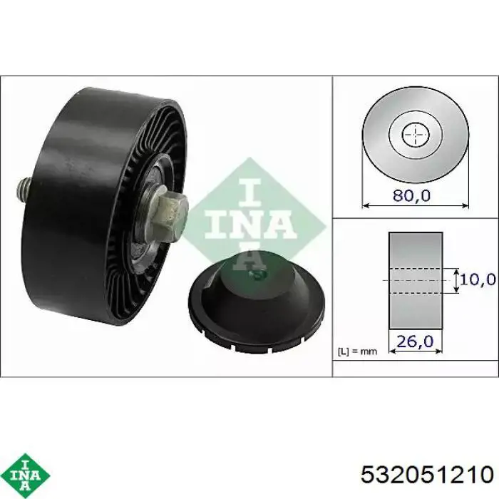 Rolo parasita da correia de transmissão INA 532051210 preço, a partir de 24,46 USD