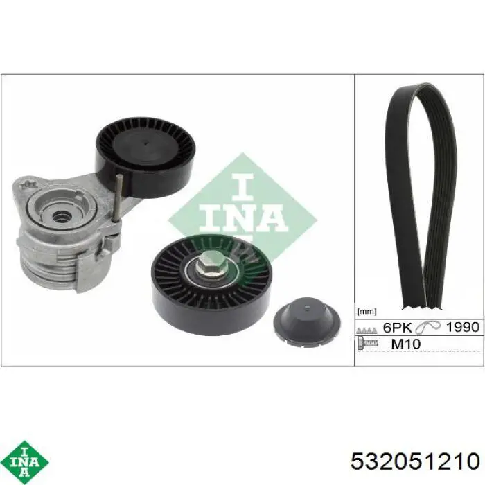 Compre 532051210 INA Rolo parasita da correia de transmissão