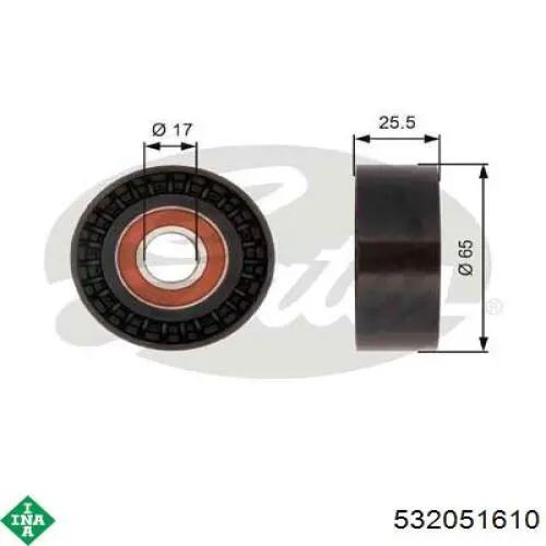 Compre 532051610 INA Rolo parasita da correia de transmissão